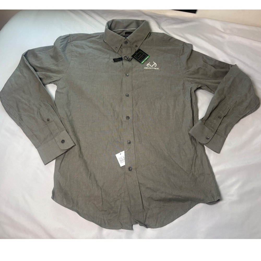 Jos. A. Bank Button Down Mens M Olive Green NEW Cotton Cashmere Realtree Logo
